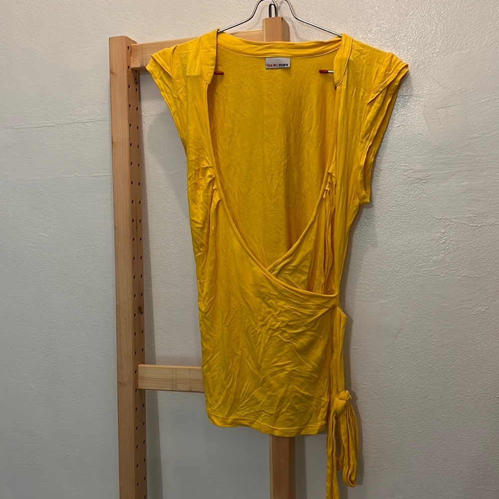 Yellow tied up shirt